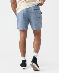 Luka Mesh Short Micro Swirl Azure