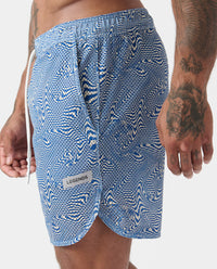 Luka Mesh Short Micro Swirl Azure