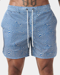 Luka Mesh Short Micro Swirl Azure