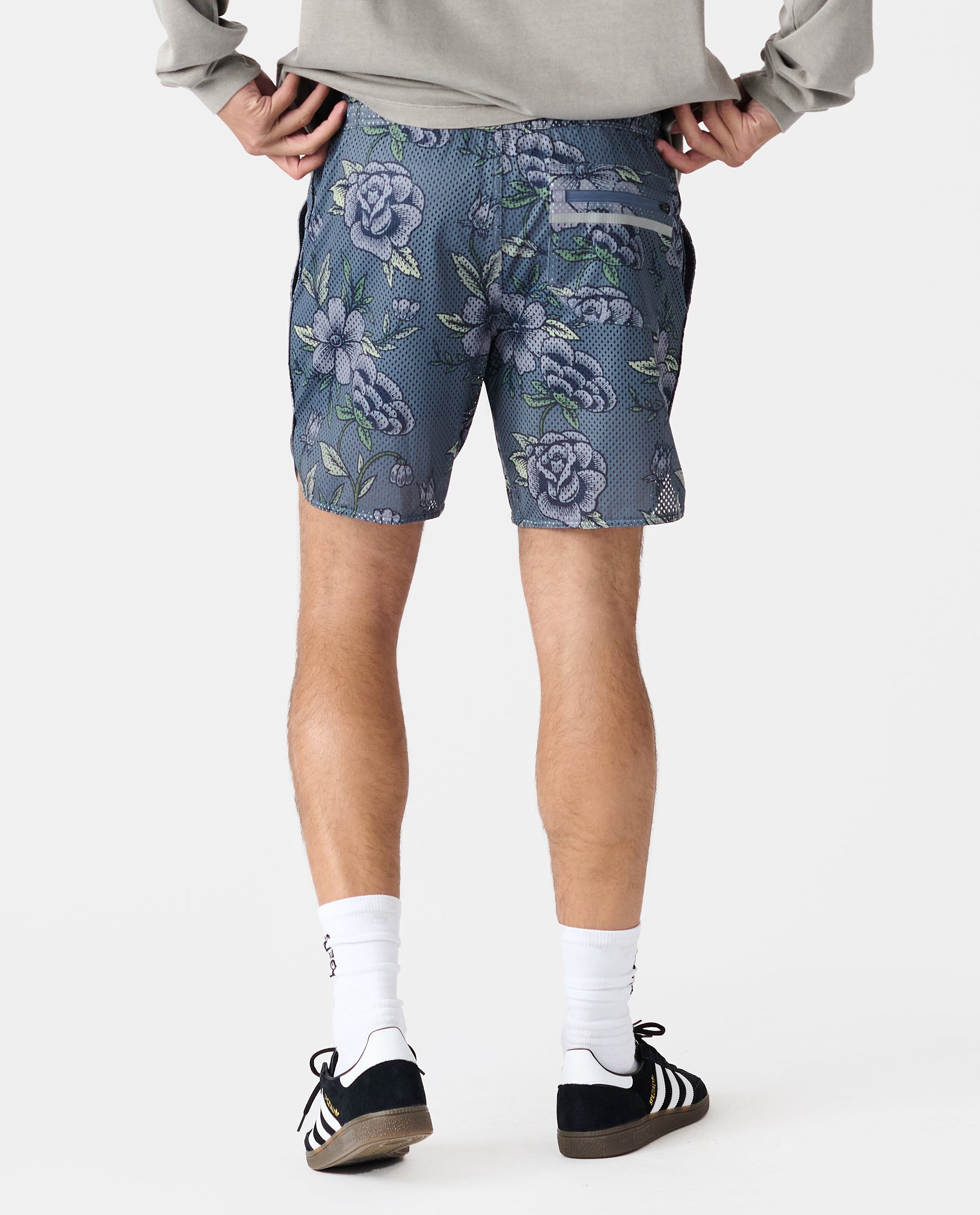 Luka Mesh Short Vintage Floral Nightshadow