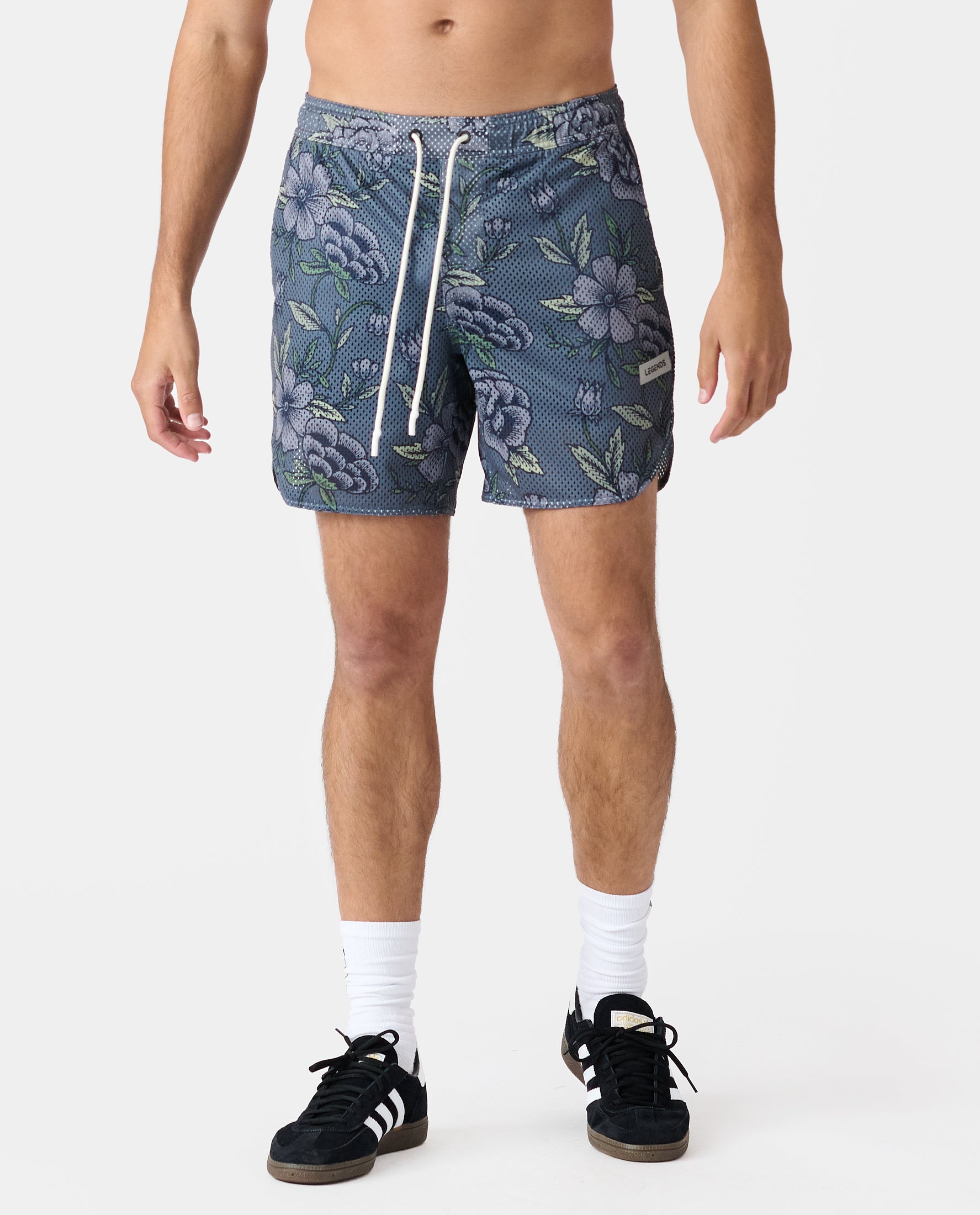 Luka Mesh Short Vintage Floral Nightshadow