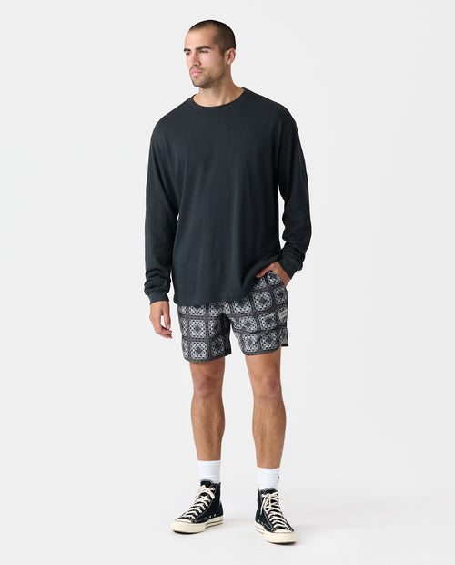 Luka Short Crochet Squares Charcoal