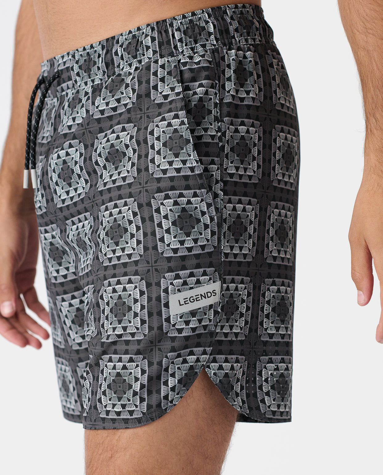 Luka Short Crochet Squares Charcoal