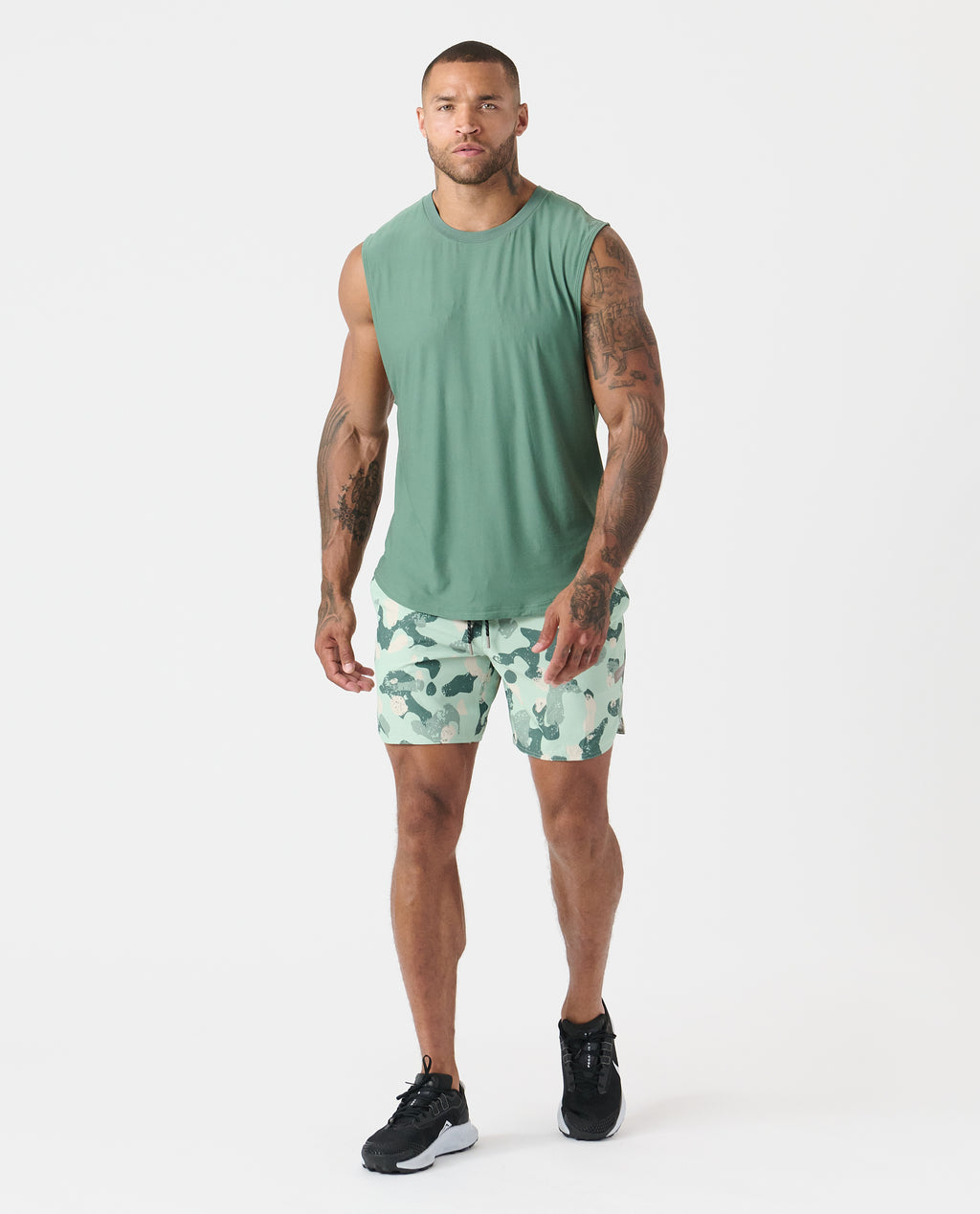 Luka Short Distressed Camo Dusty Sage
