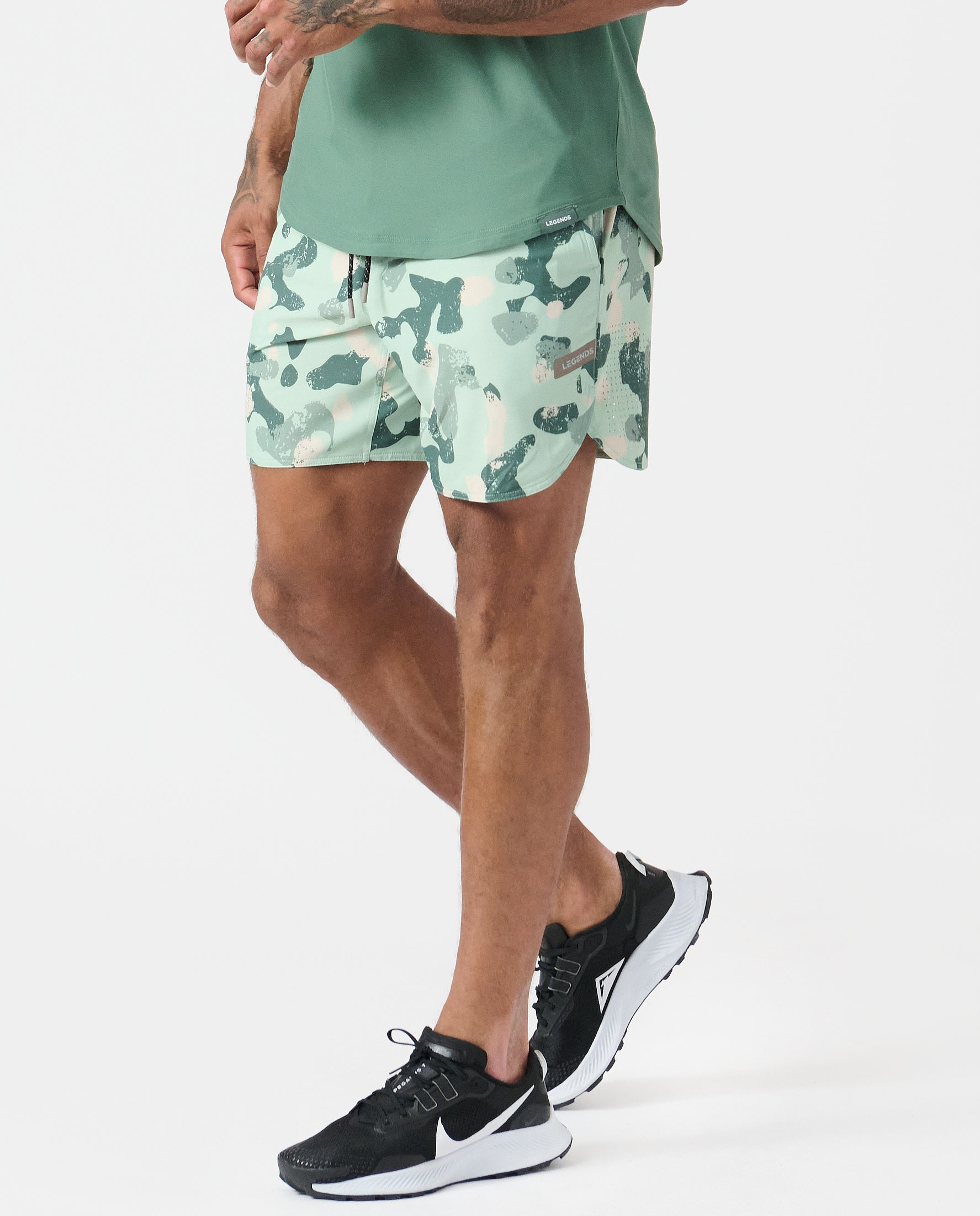 Luka Short Distressed Camo Dusty Sage