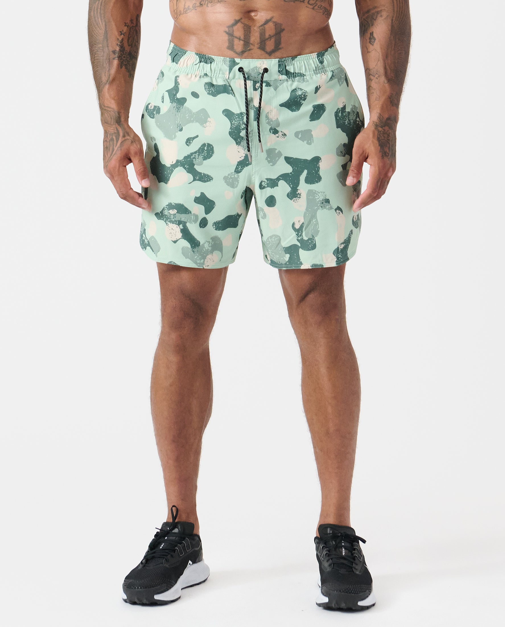 Luka Short Distressed Camo Dusty Sage
