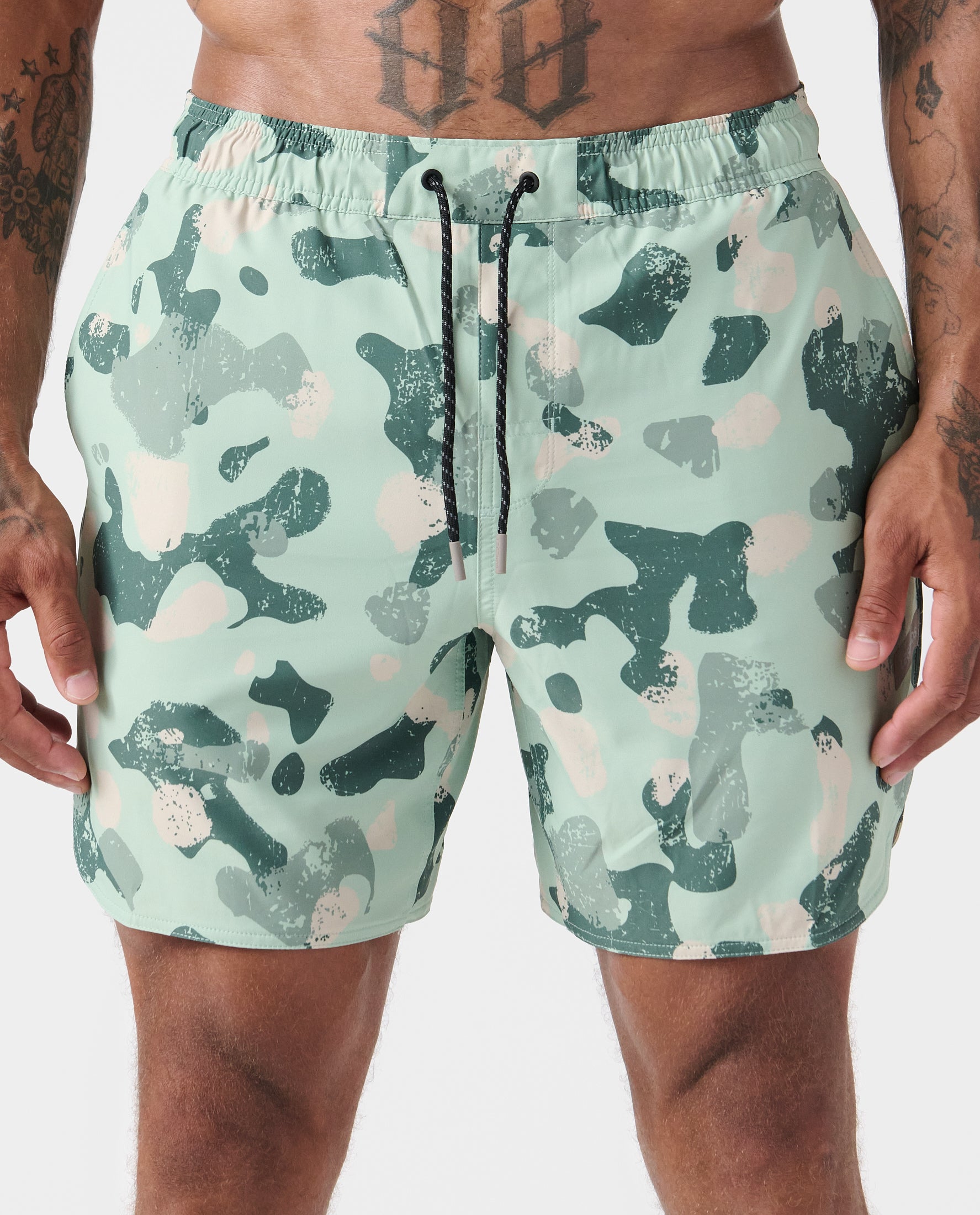 Luka Short Distressed Camo Dusty Sage