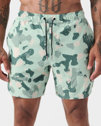 Luka Short Distressed Camo Dusty Sage