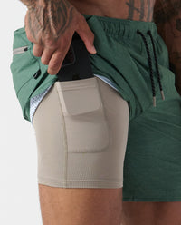Luka Short Hunter Green Heather