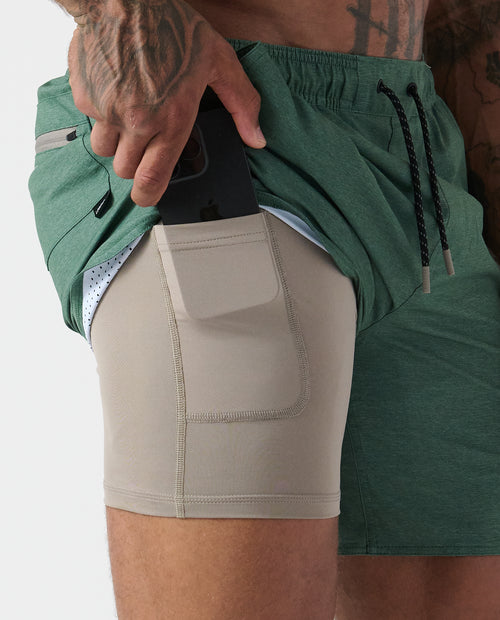 Luka Short Hunter Green Heather