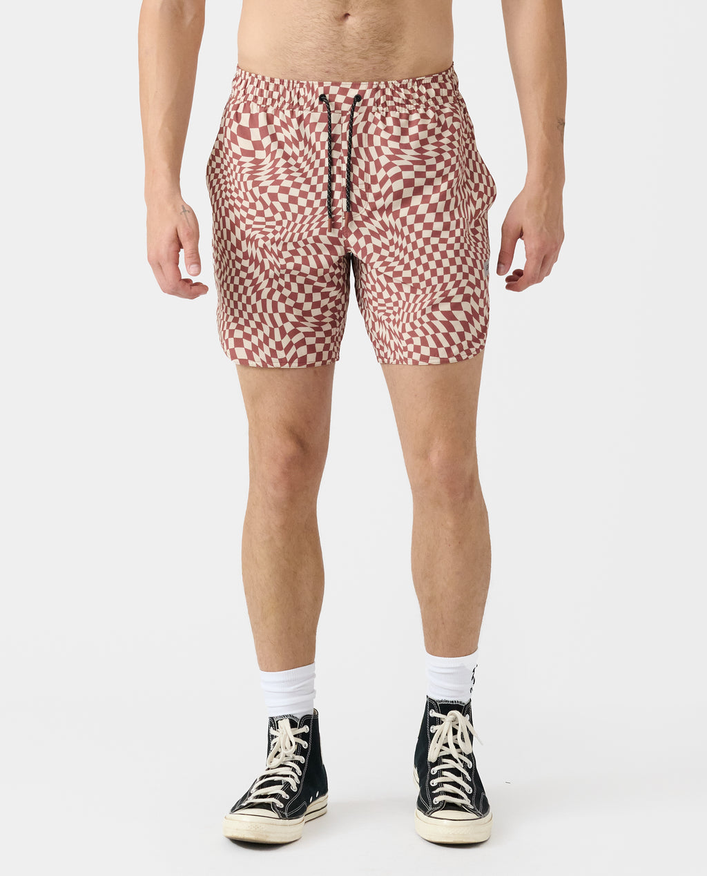 Luka Short Micro Warped Checkers Ember