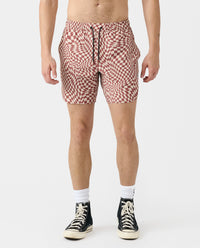 Luka Short Micro Warped Checkers Ember