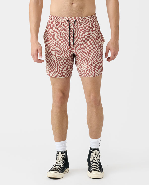 Luka Short Micro Warped Checkers Ember