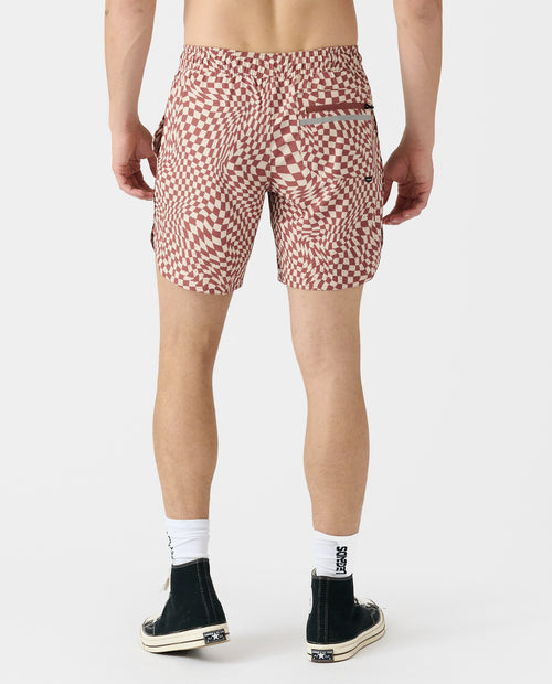 Luka Short Micro Warped Checkers Ember