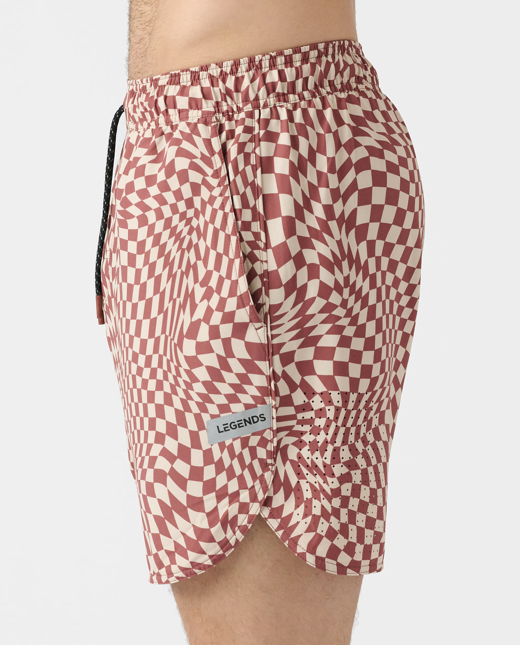 Luka Short Micro Warped Checkers Ember