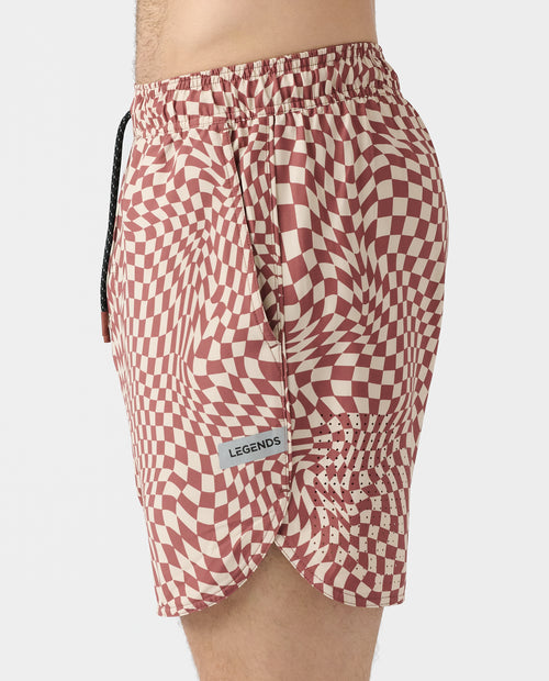 Luka Short Micro Warped Checkers Ember