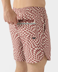 Luka Short Micro Warped Checkers Ember