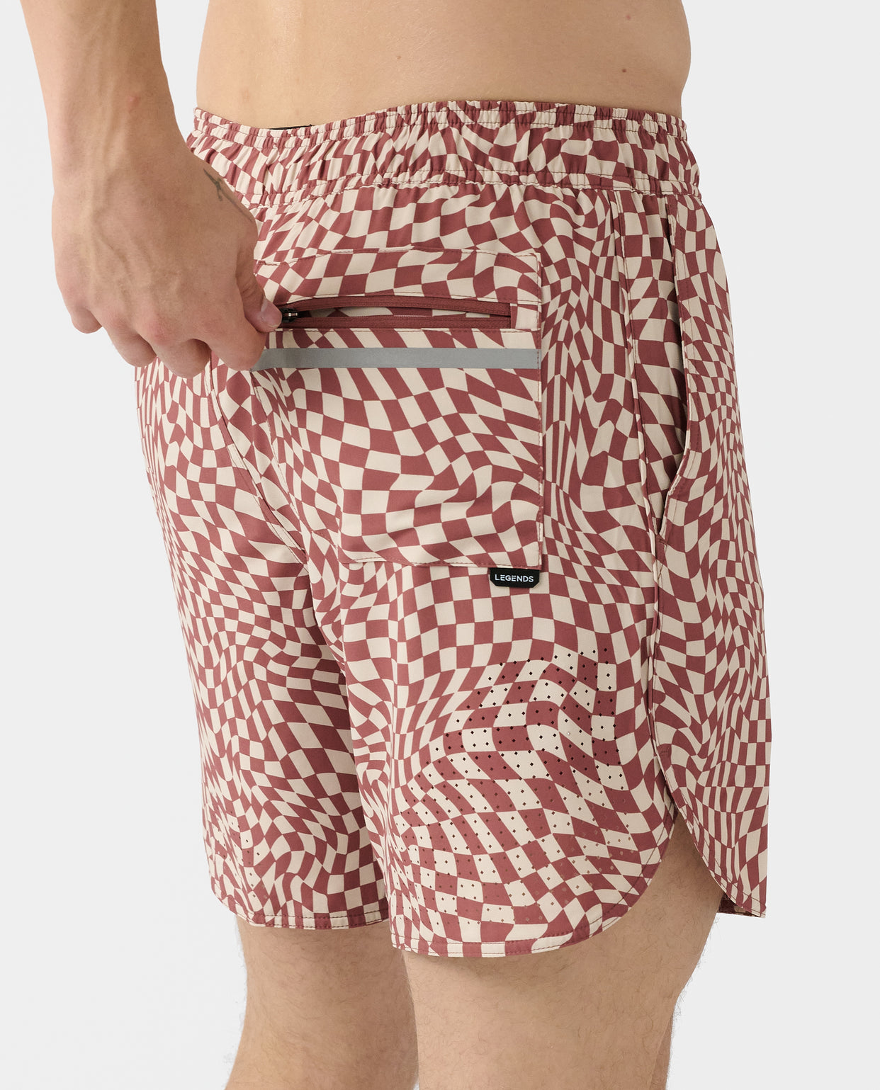 Luka Short Micro Warped Checkers Ember