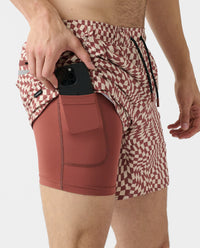 Luka Short Micro Warped Checkers Ember