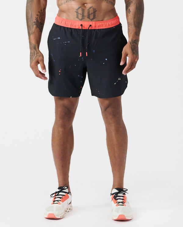Luka Short Coral Burst Space Drip