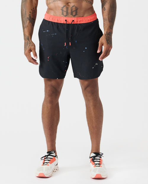 Luka Short Coral Burst Space Drip
