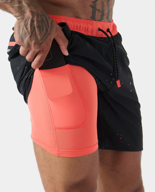 Luka Short Coral Burst Space Drip