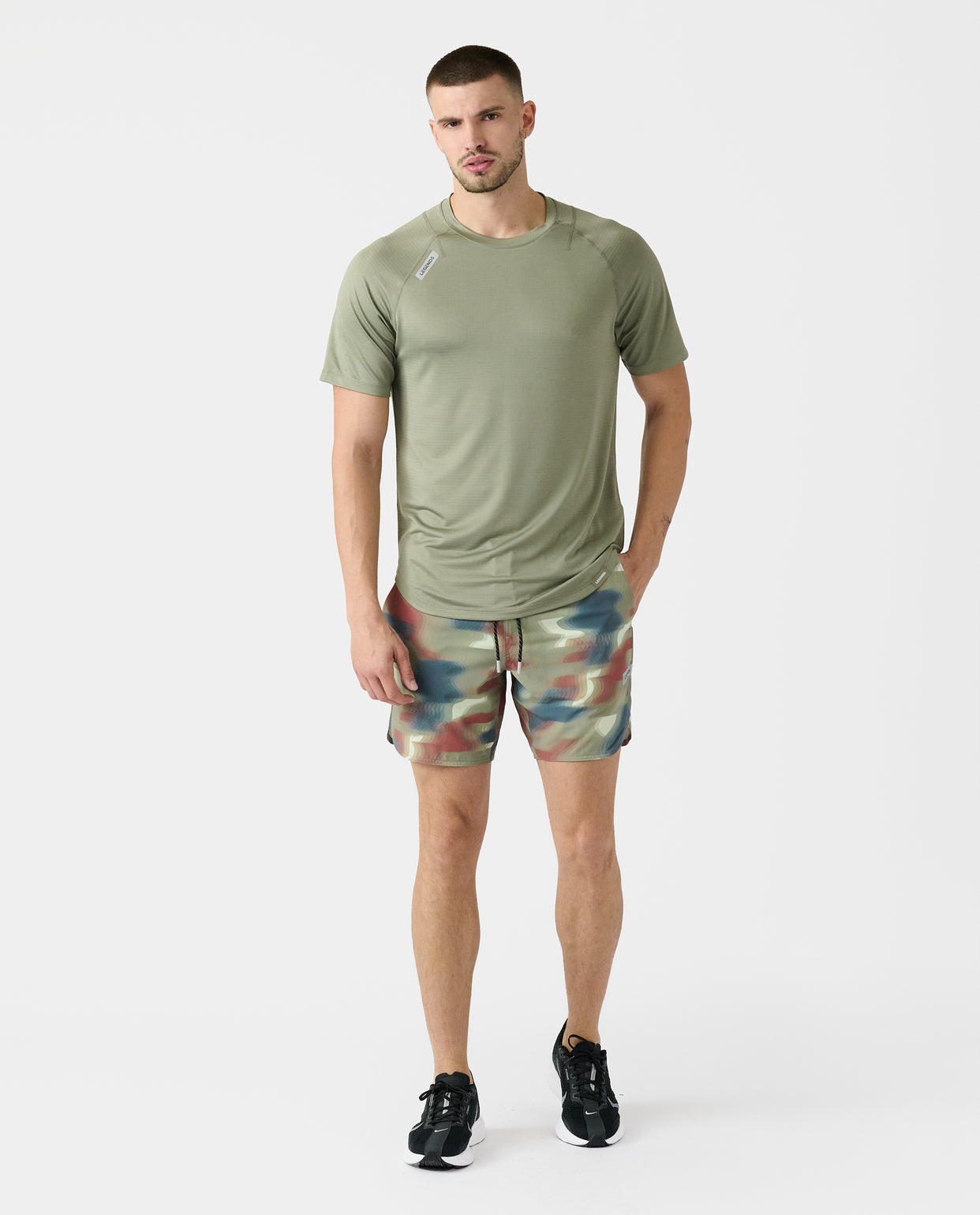 Luka Short Wavy Camo Thyme