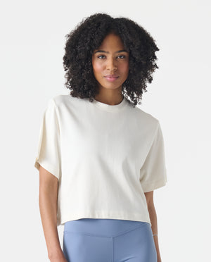 Milo Cropped Tee Bone - 1
