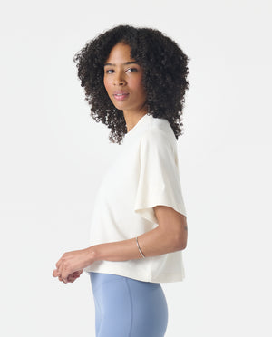 Milo Cropped Tee Bone - 2