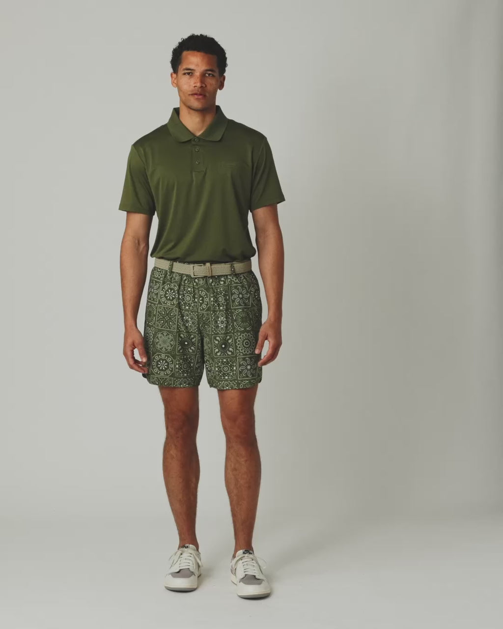 Luka Golf Short Paisley Tile Cypress - 10