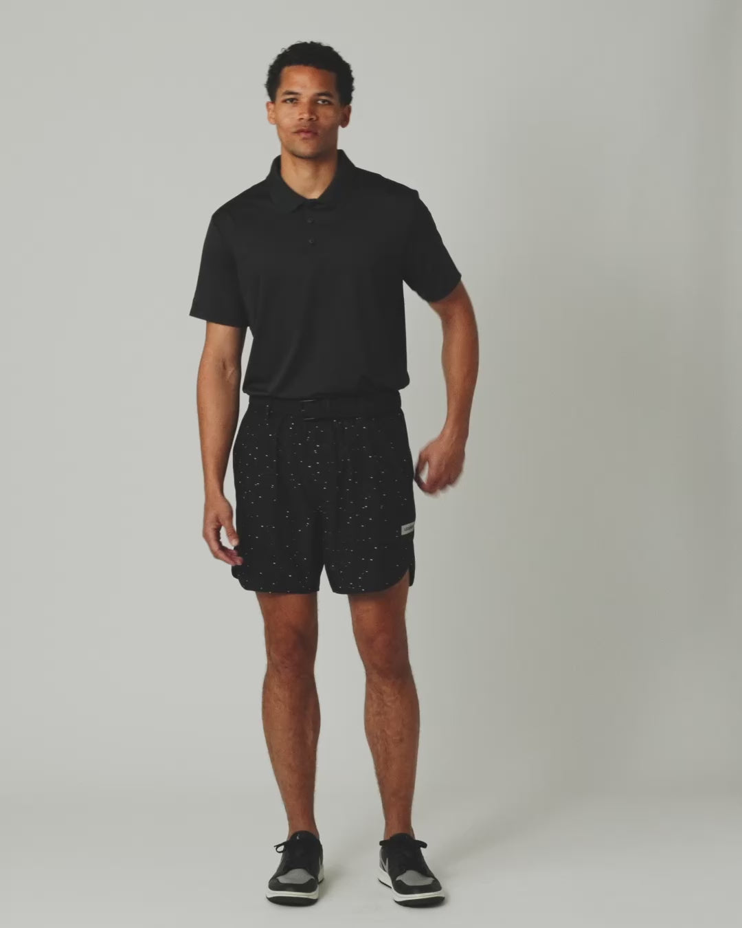 Luka Golf Short Black Splatter - 9