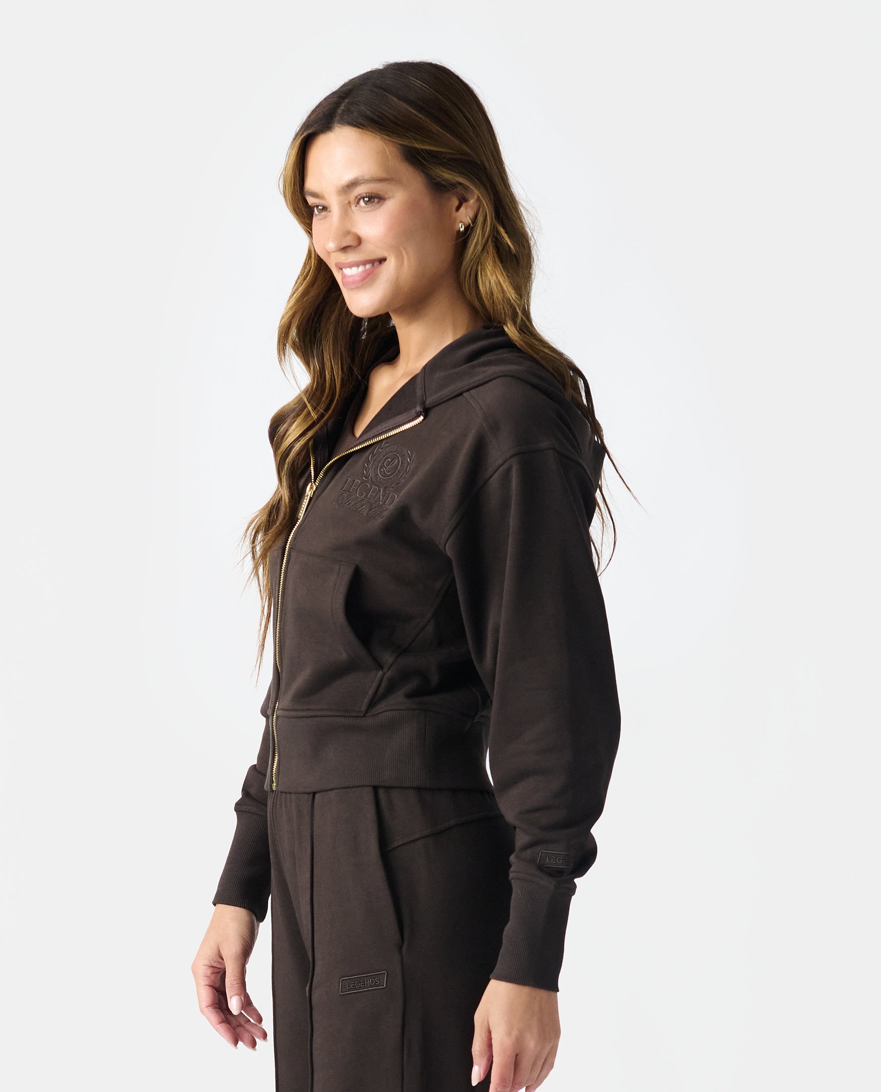 Rylie Full-Zip Sweatshirt Java