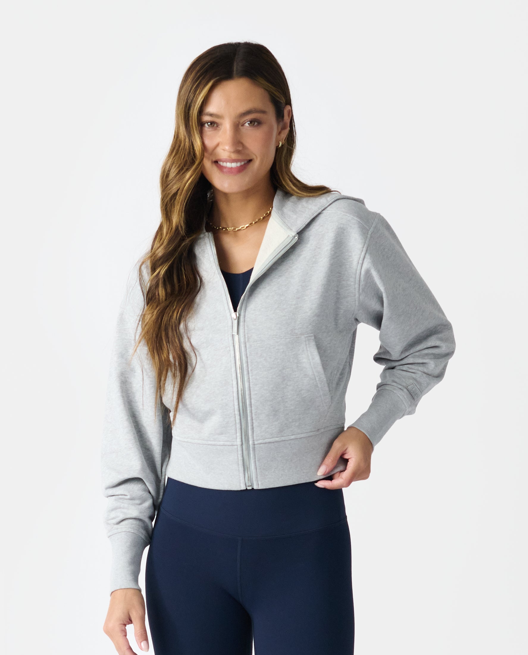 Rylie Full-Zip Sweatshirt Heather Gray