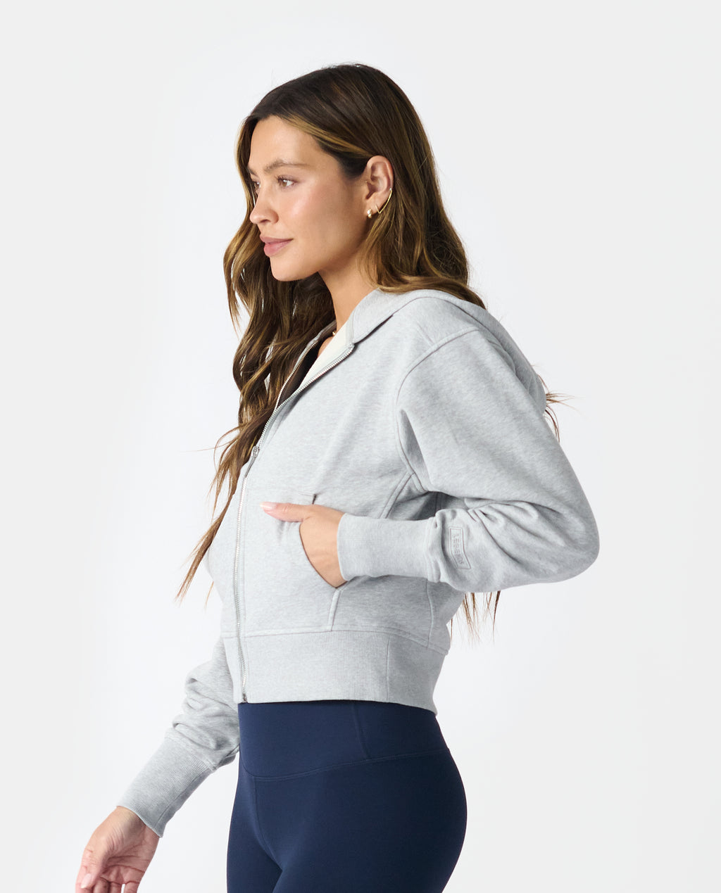Rylie Full-Zip Sweatshirt Heather Gray