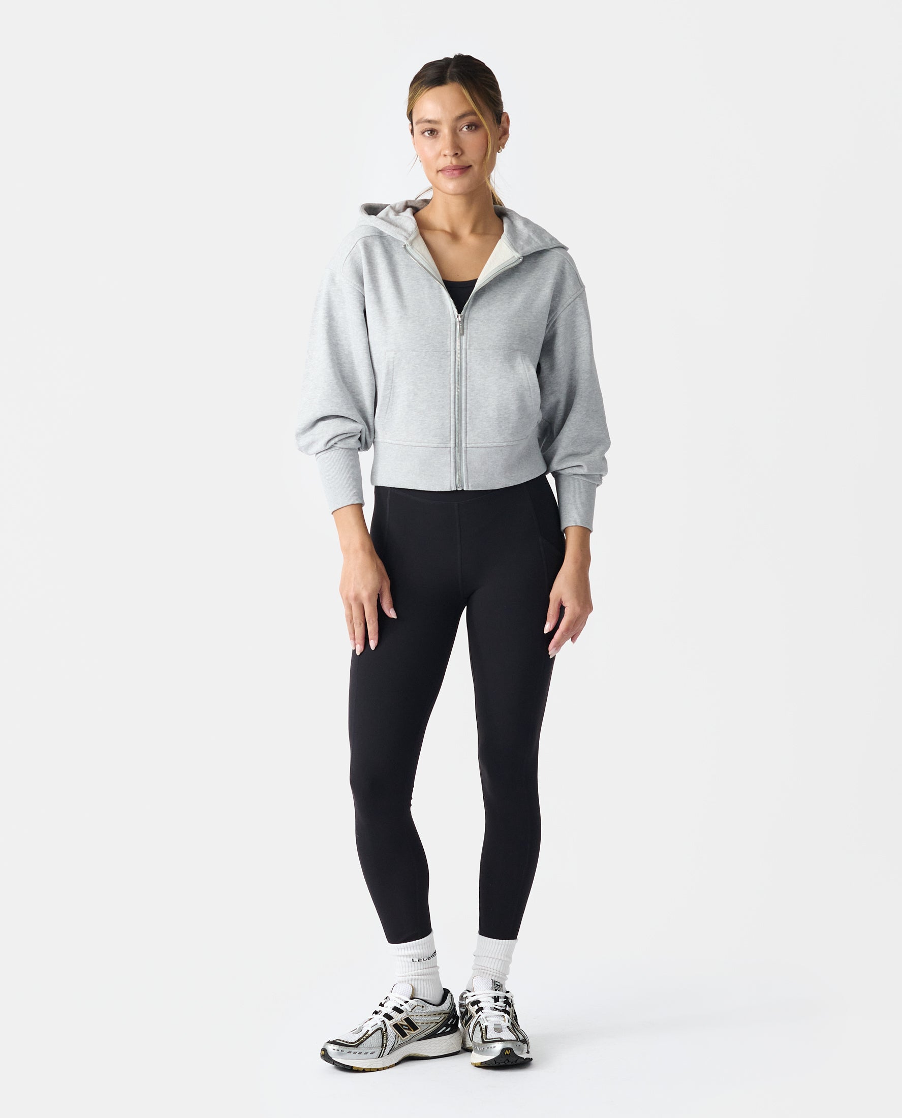 Rylie Full-Zip Sweatshirt Heather Gray