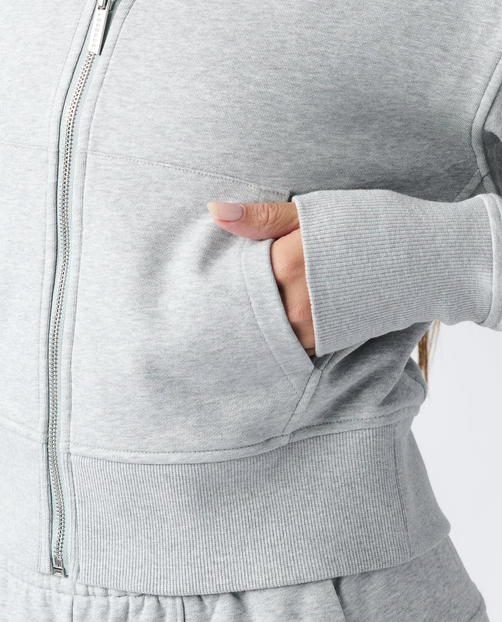 Rylie Full-Zip Sweatshirt Heather Gray