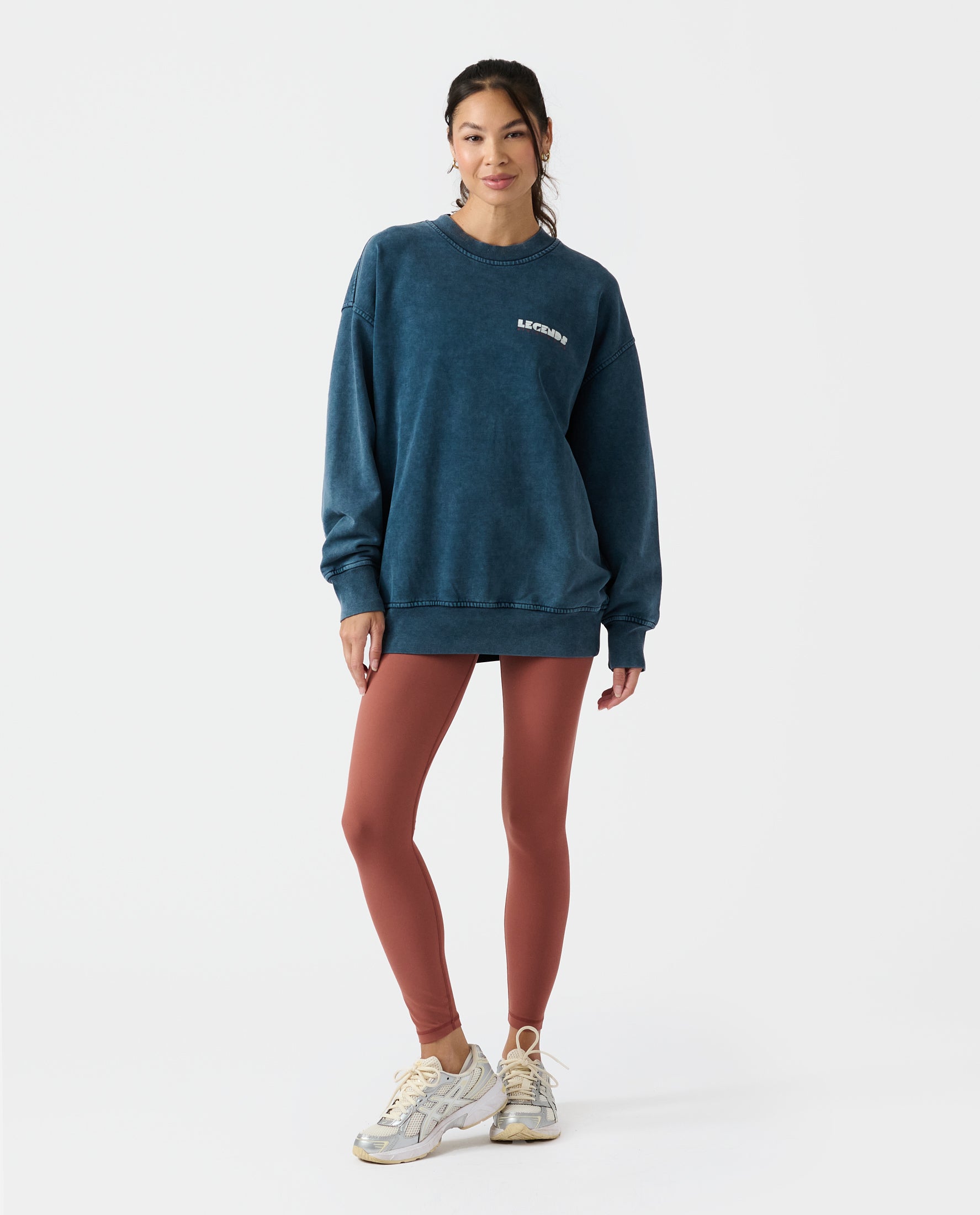 Saylor Oversized Crew Washed Slate