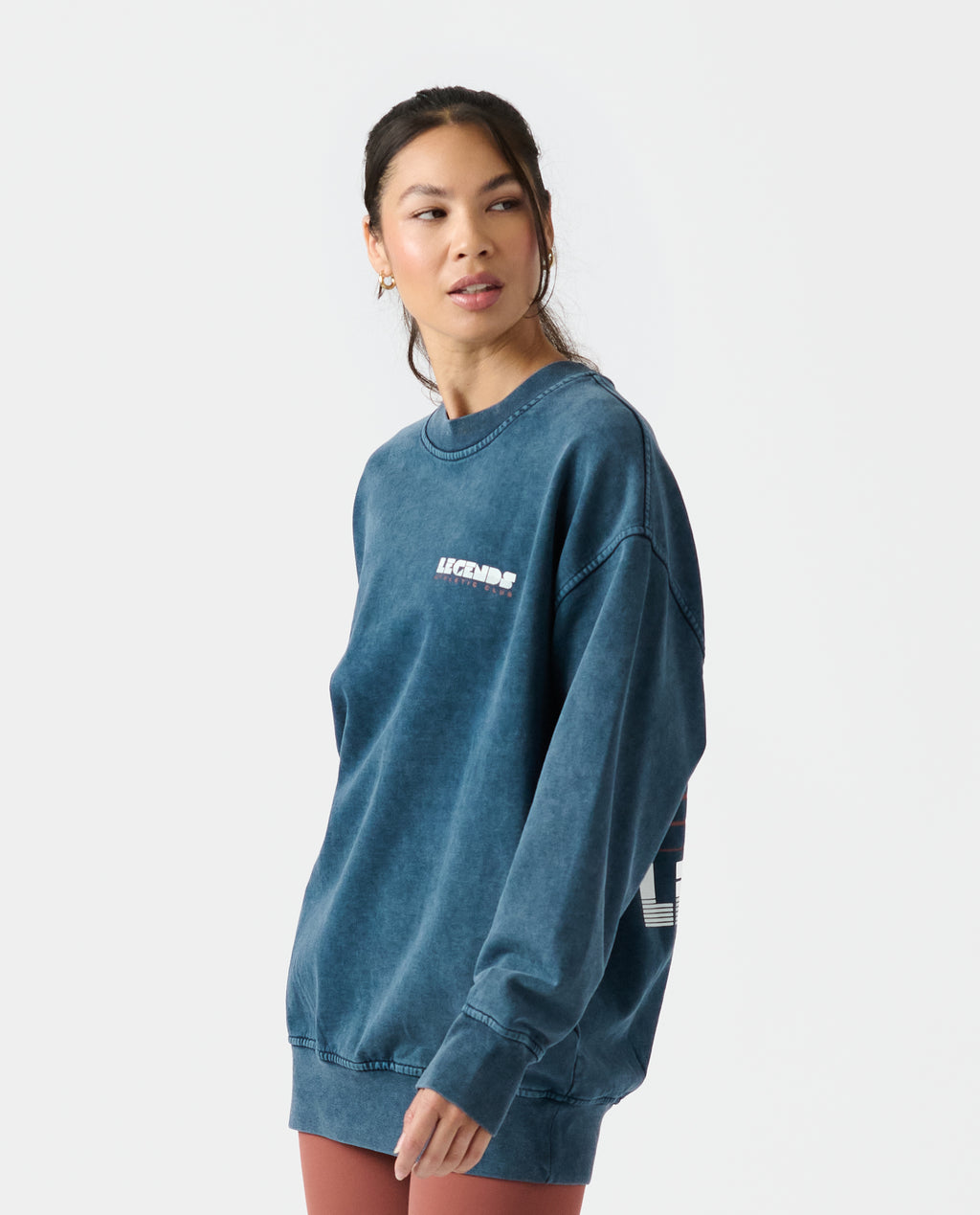 Saylor Oversized Crew Washed Slate