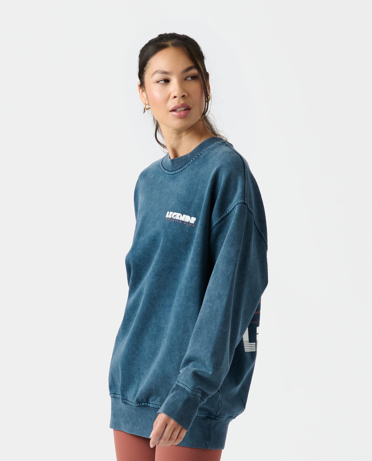 Saylor Oversized Crew Washed Slate
