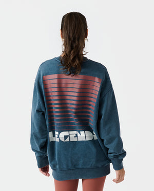 Saylor Oversized Crew Washed Slate - 3