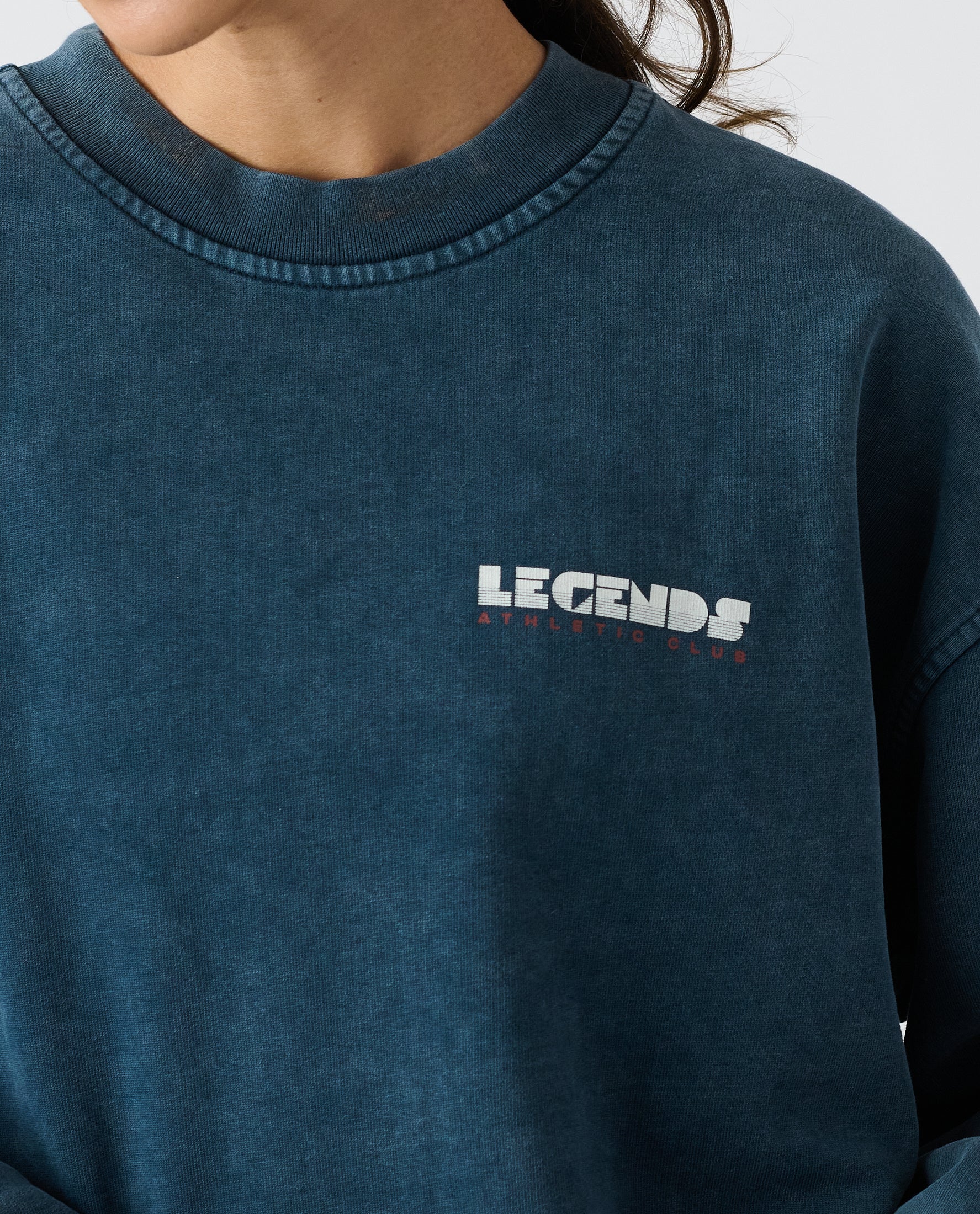 Saylor Oversized Crew Washed Slate