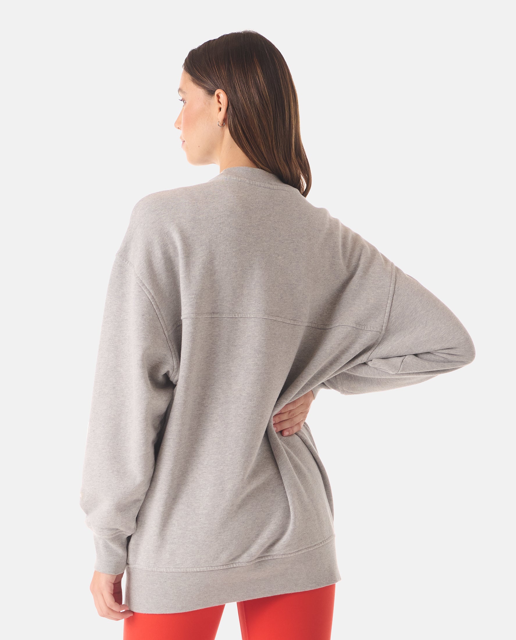 Saylor Oversized Crew Heather Gray – Legends