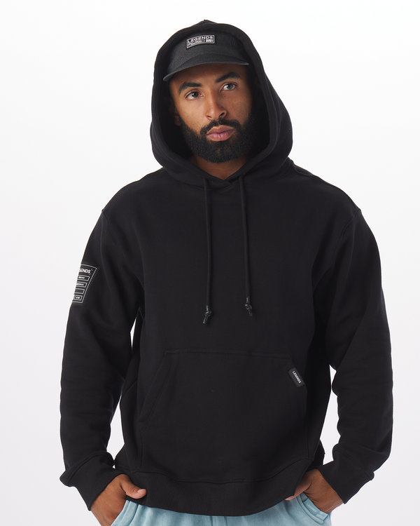 Overtime top black hoodie