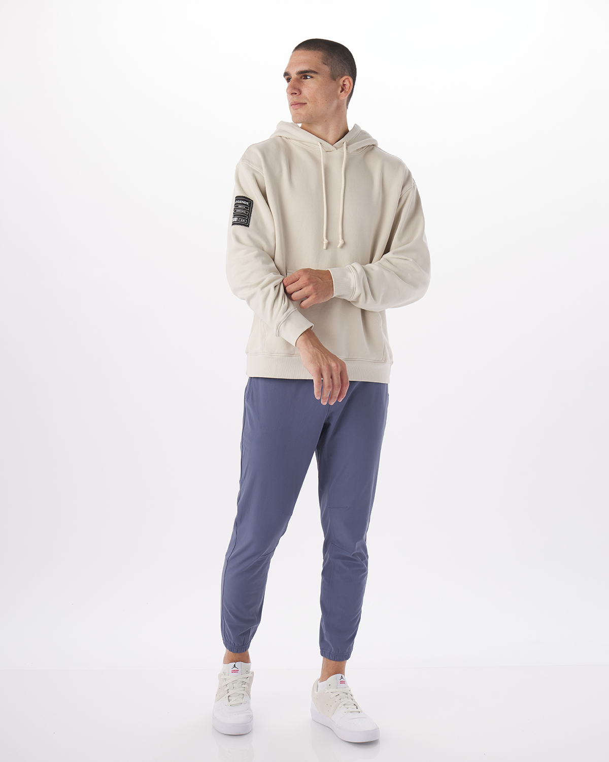 Fairfax Hoodie - Natural White (Back View)
