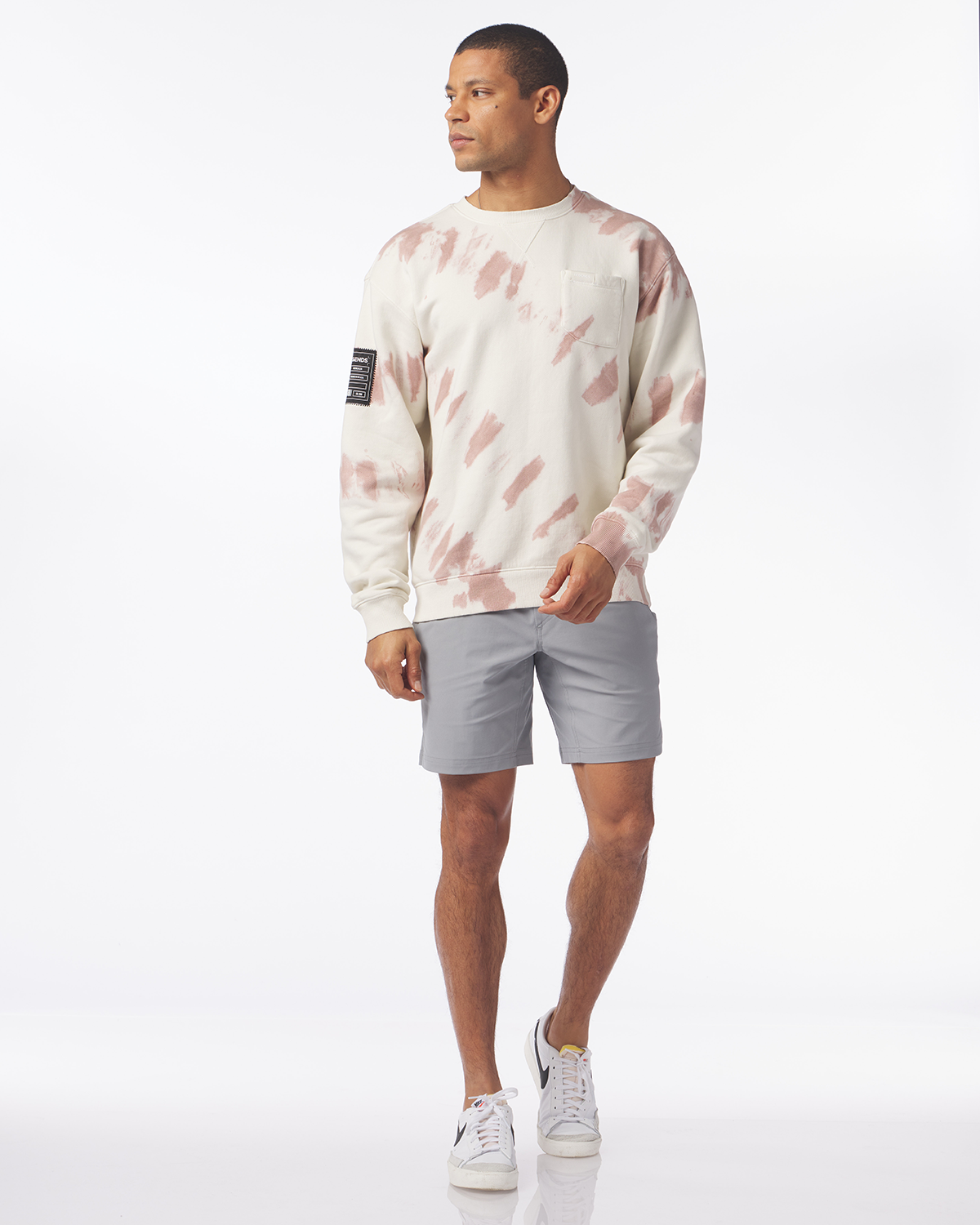 FairFax Crew Mauve Tie Dye Stripe