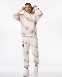 FairFax Hoodie Mauve Tie Dye Stripe