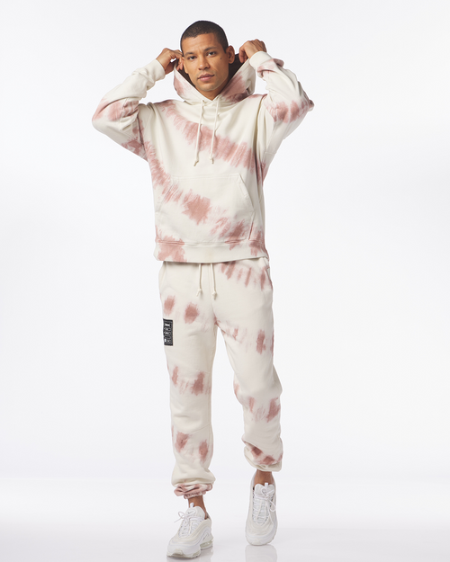 FairFax Hoodie Mauve Tie Dye Stripe