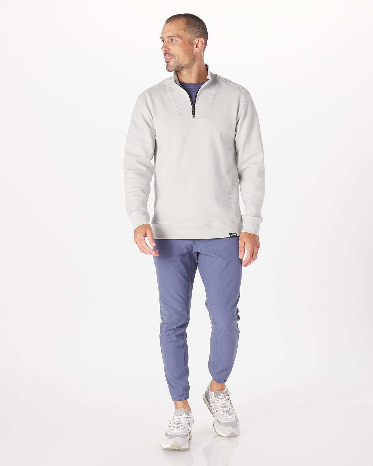 Gray quarter hotsell zip sweater