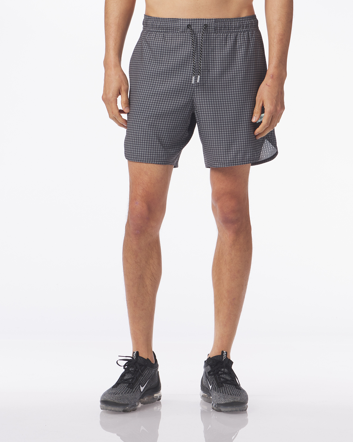 Luka Short Charcoal Micro Houndstooth