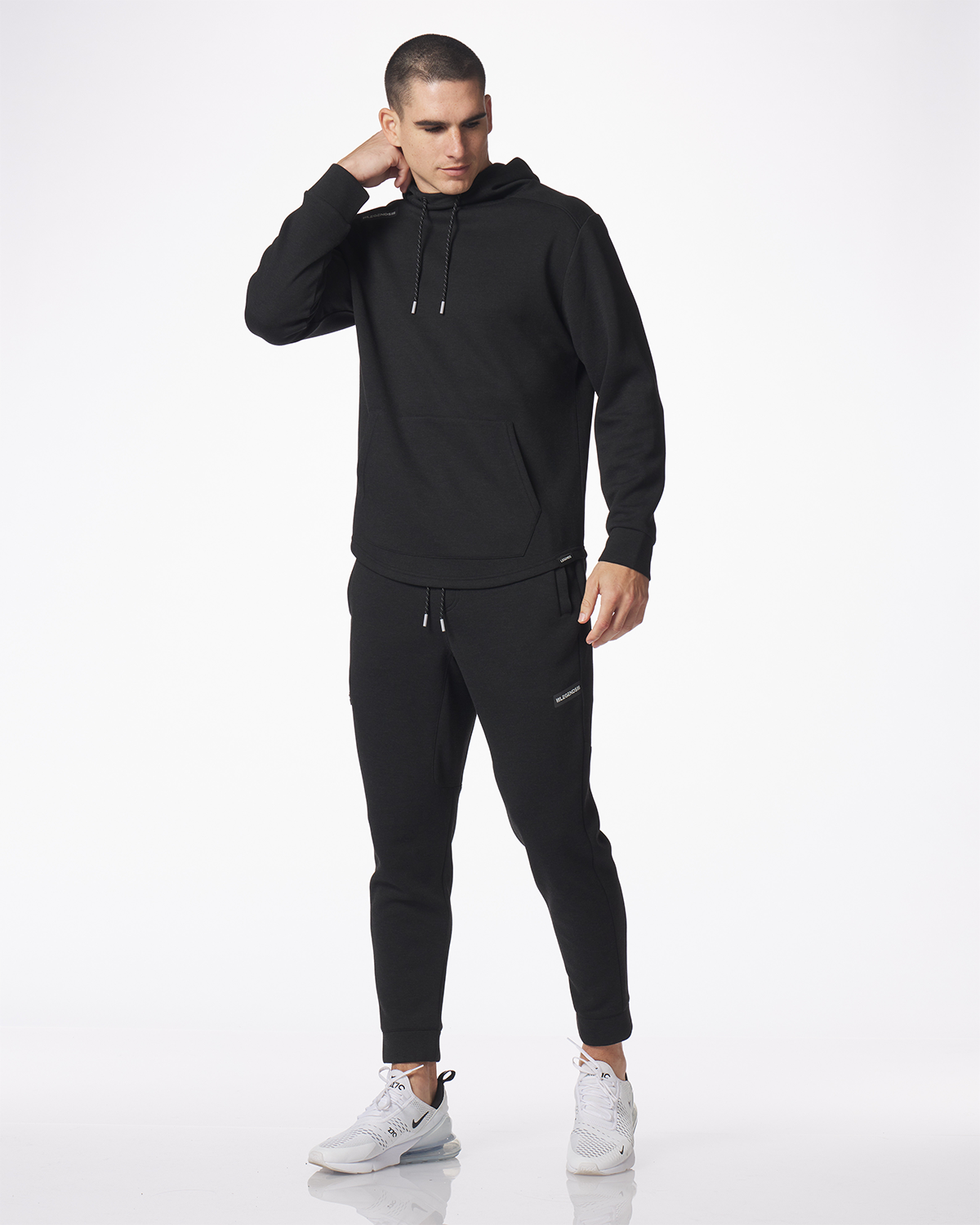 Hawthorne Tech Jogger - Black Heather (Back View)